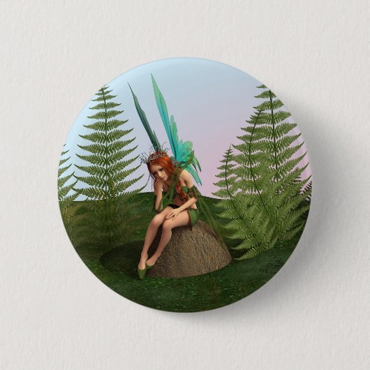 Badge Rond 5 Cm Fée attentionnée (Devant)