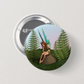 Badge Rond 5 Cm Fée attentionnée (Devant & derrière)