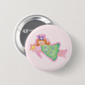 Badge Rond 5 Cm Fée d'anniversaire (Devant & derrière)