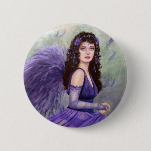 Badge Rond 5 Cm Fée de juillet par l'artiste Lori Karels