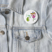 Badge Rond 5 Cm fée de princesse de 6 ans (En situation)