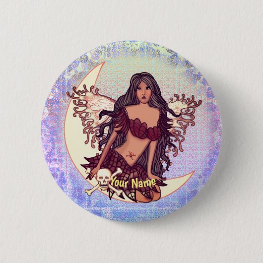 Badge Rond 5 Cm Fée empoisonnée épingle (Devant)