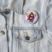 Badge Rond 5 Cm Fée empoisonnée épingle (En situation)