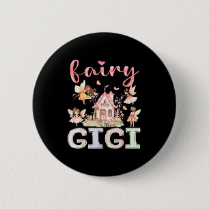 Badge Rond 5 Cm Fée Gigi Floral Magique Anniversaire Drôle Fille F