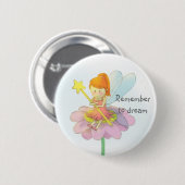 Badge Rond 5 Cm Fée mignonne et colorée (Devant & derrière)