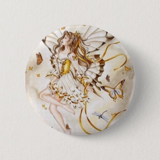 Badge Rond 5 Cm féé papillon (Devant)