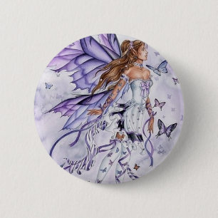 Badge Rond 5 Cm féé papillon