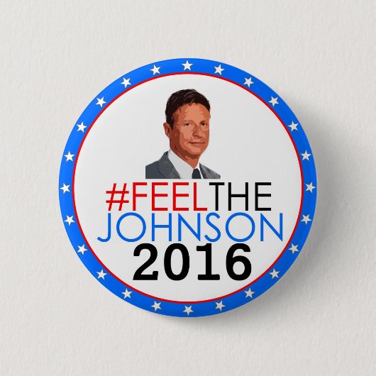 Badge Rond 5 Cm #feelthejohnson Gary Johnson 2016 (Devant)