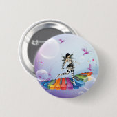 Badge Rond 5 Cm Féerie de clavier musical (Devant & derrière)