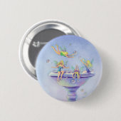 Badge Rond 5 Cm FÉERIES BUBBLEBATH par SHARON SHARPE (Devant & derrière)