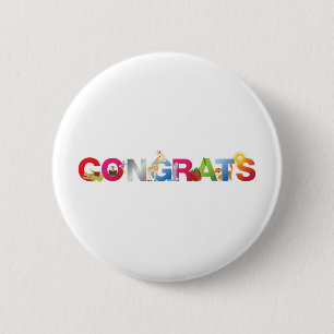 Badge Rond 5 Cm Félicitations