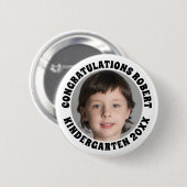 Badge Rond 5 Cm Félicitations aux diplômés de la maternelle (Devant & derrière)