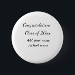 Badge Rond 5 Cm Félicitations classe d'ajouter le nom d'année scol<br><div class="desc">conception</div>