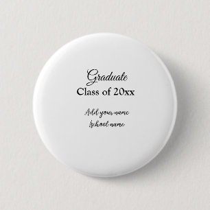 Badge Rond 5 Cm Félicitations de graduation simples clas d'ajout m