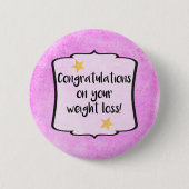 Badge Rond 5 Cm Félicitations Diet Amincissement Groupe Motivation (Devant)