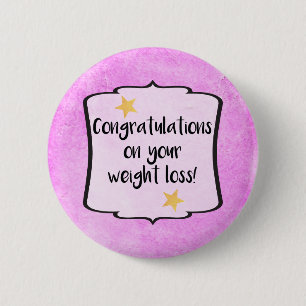 Badge Rond 5 Cm Félicitations Diet Amincissement Groupe Motivation