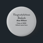 Badge Rond 5 Cm félicitations diplômé ajouter nom classe année sco<br><div class="desc">Conception</div>