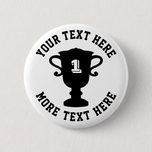 Badge Rond 5 Cm Félicitations trophée de la coupe de la 1re plac