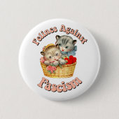 Badge Rond 5 Cm Felines contre le fascisme (Devant)