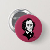 Badge Rond 5 Cm Felix Mendelssohn Bartholdy (Devant & derrière)