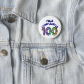 Badge Rond 5 Cm Feliz 100th Cumpleaños (En situation)