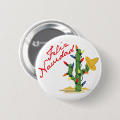 Badge Rond 5 Cm Feliz Navidad (Devant & derrière)