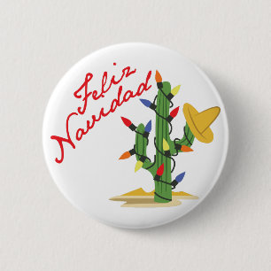Badge Rond 5 Cm Feliz Navidad