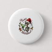 Badge Rond 5 Cm Feliz Navidad Bitchachos Funny Skull Spanish Merry (Devant)