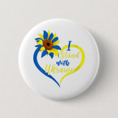 Badge Rond 5 Cm Femen Loisir Coeur Ukraine Tournesol Ukrainien I S (Devant)