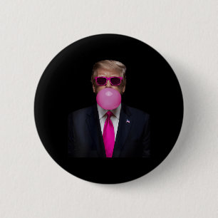 Badge Rond 5 Cm Femen rose Trump Bubble Gum 2024 Vote Président F