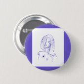 Badge Rond 5 Cm Féminine Céleste de Rêve  (Devant & derrière)