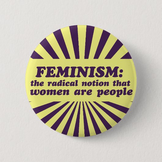 Badge Rond 5 Cm Féminisme (Devant)