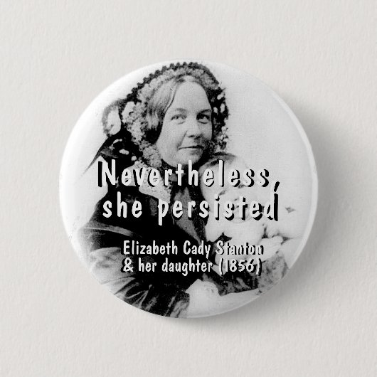 Badge Rond 5 Cm Feminisme Néanmoins elle a persisté femmes Button (Devant)
