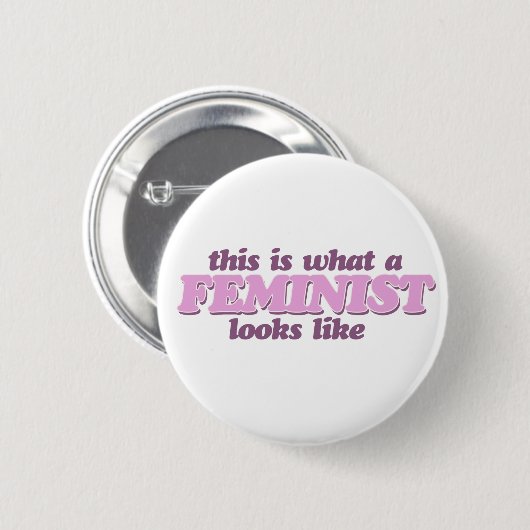 Badge Rond 5 Cm Féminisme rose (Devant & derrière)