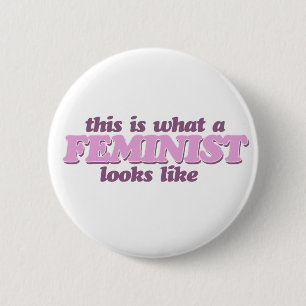 Badge Rond 5 Cm Féminisme rose