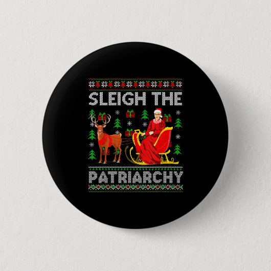 Badge Rond 5 Cm Feminist Ruth Bader Ginsburg Rbg Xmas Sleigh The P (Devant)
