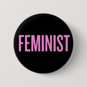 Badge Rond 5 Cm Féministe (Devant)
