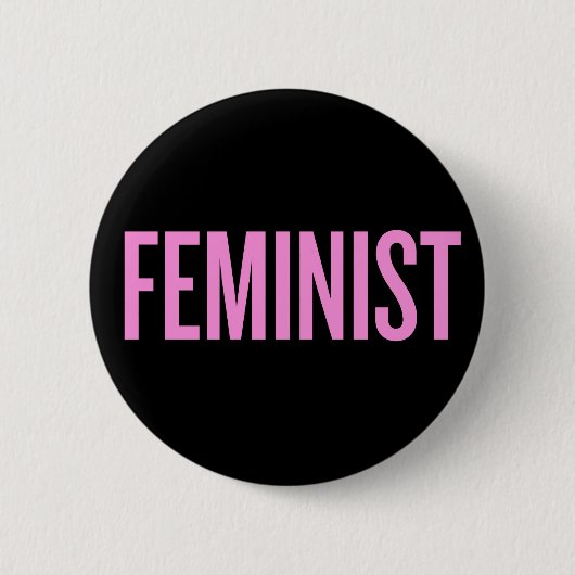 Badge Rond 5 Cm Féministe (Devant)