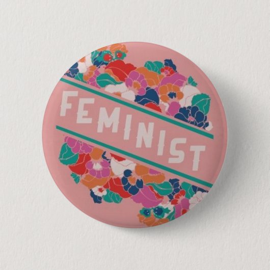 Badge Rond 5 Cm Féministe (Devant)