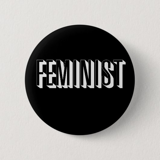 Badge Rond 5 Cm Féministe (Devant)