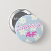 Badge Rond 5 Cm Féministe AF - bouton (Devant & derrière)