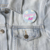 Badge Rond 5 Cm Féministe AF - bouton (En situation)