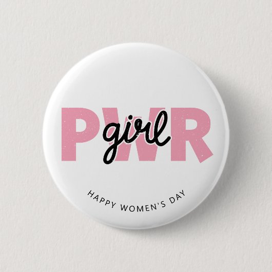 Badge Rond 5 Cm féministe de la fête des femmes joyeuse (Devant)