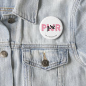 Badge Rond 5 Cm féministe de la fête des femmes joyeuse (En situation)