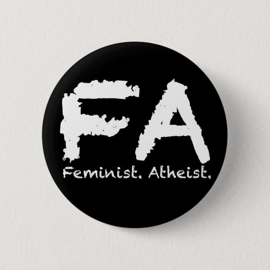 Badge Rond 5 Cm Feminst. Athée (Devant)