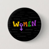 Badge Rond 5 Cm Femme ! (Devant)