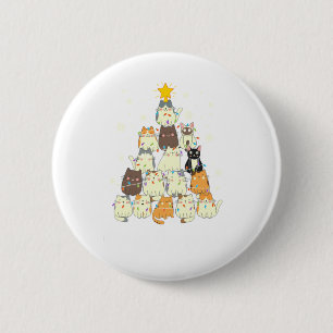Badge Rond 5 Cm Femme Amoureuse de l'arbre de Noël Enfant - Amusan