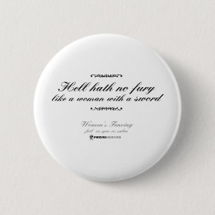 Badge Rond 5 Cm Femme avec une épée