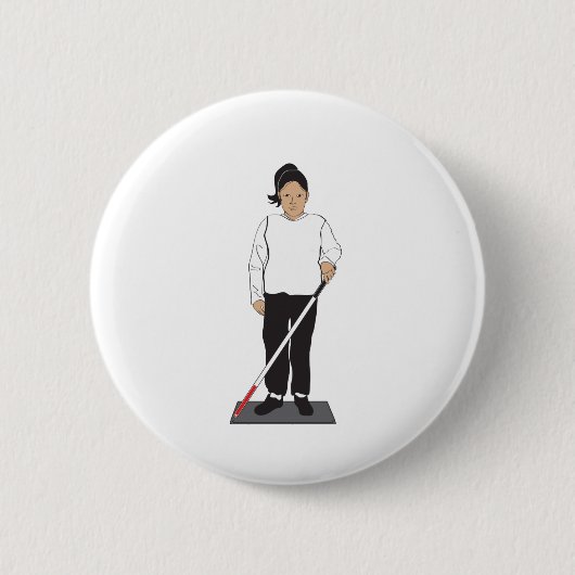 Badge Rond 5 Cm Femme aveugle (Devant)