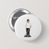 Badge Rond 5 Cm Femme aveugle (Devant & derrière)